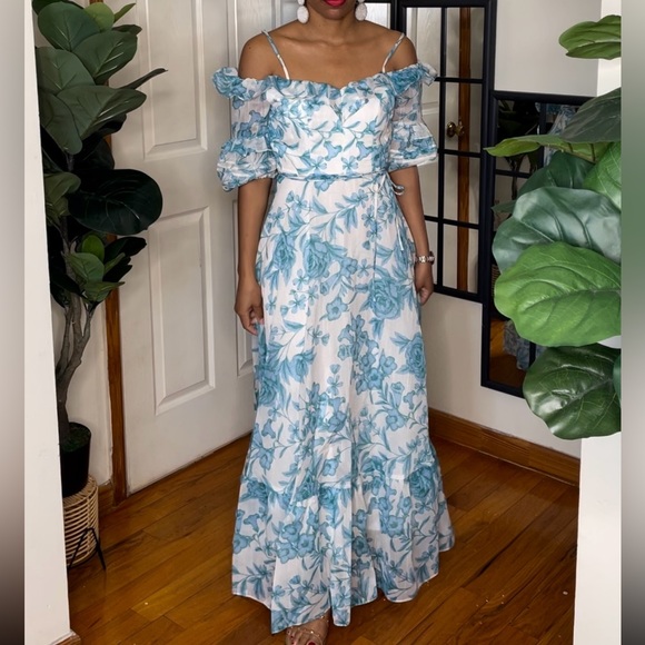 MAISON TARA SHEER DRESS - P3125 - Picture 2 of 5